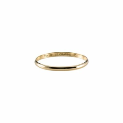 le gramme half-round wedding ring, brushed yellow gold, 1 gram