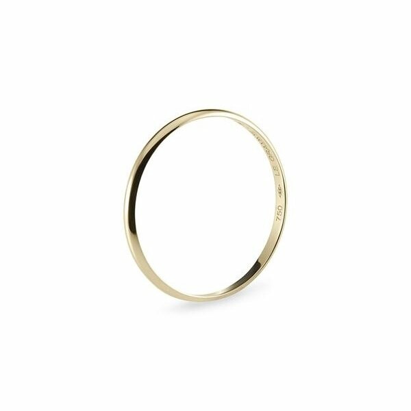 le gramme half-round wedding ring, brushed yellow gold, 1 gram