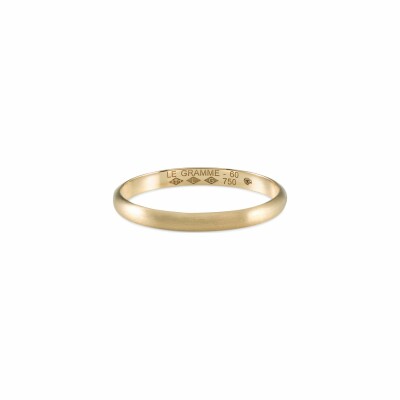 le gramme wedding ring, brushed yellow gold, 2 grams