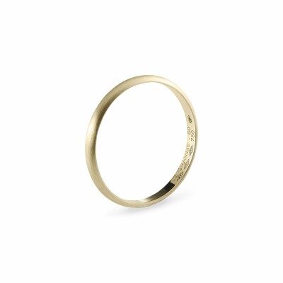 le gramme wedding ring, brushed yellow gold, 2 grams