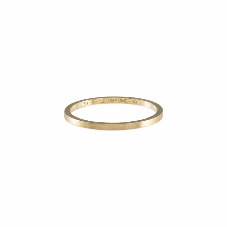 le gramme wedding ring, brushed yellow gold, 2 grams