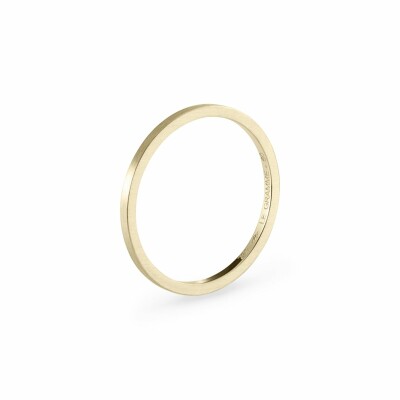 le gramme wedding ring, brushed yellow gold, 2 grams