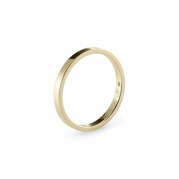 le gramme ribbon 1.4mm wedding ring, brushed yellow gold, 3 grams