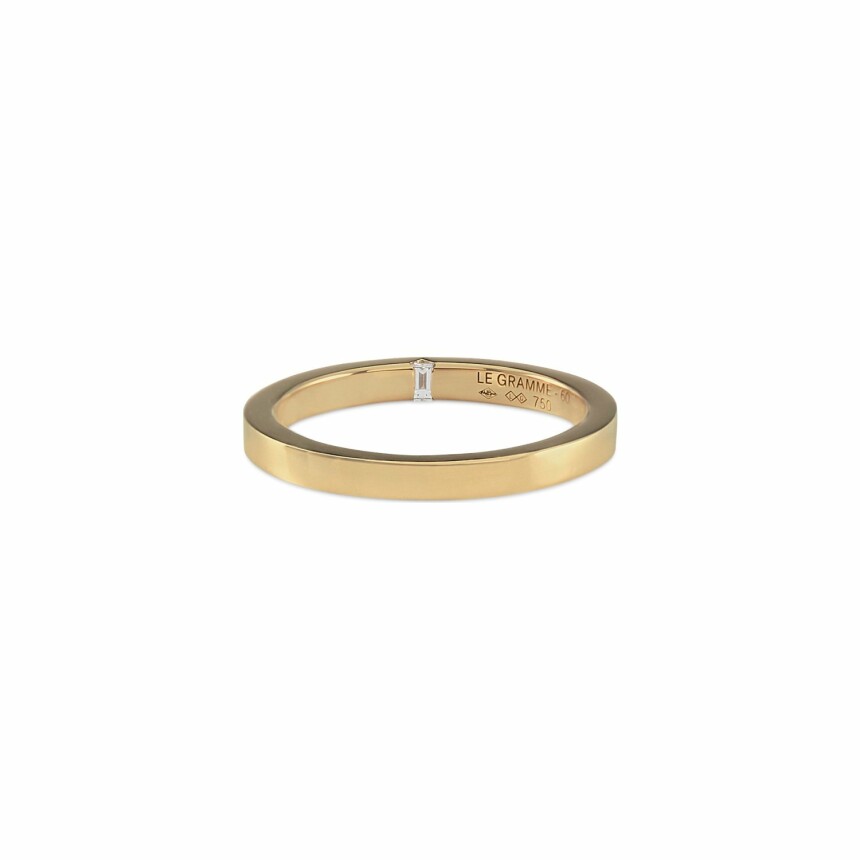 le gramme wedding ring, polished yellow gold, 5 grams