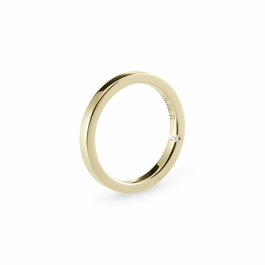 le gramme wedding ring, polished yellow gold, 5 grams