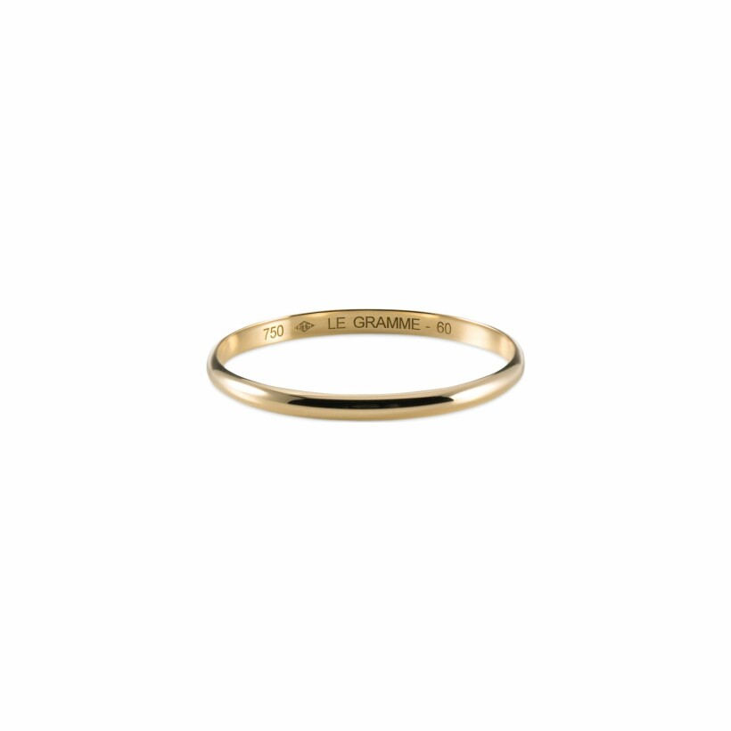 le gramme wedding ring, polished yellow gold, 1 gram