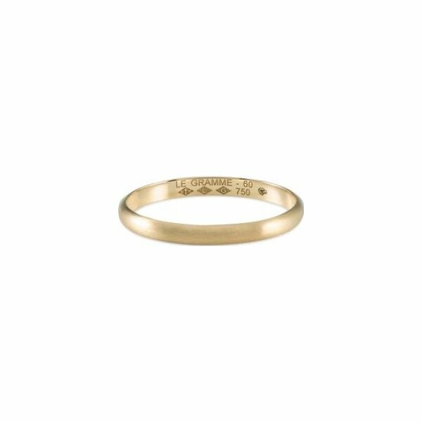 le gramme half-round wedding ring, polished yellow gold, 2 grams