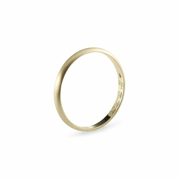 le gramme half-round wedding ring, polished yellow gold, 2 grams