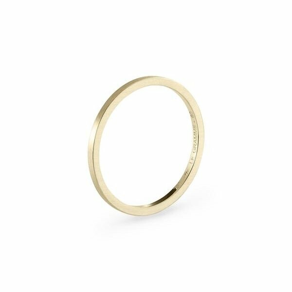 le gramme ribbon 1.4mm wedding ring, polished yellow gold, 2 grams