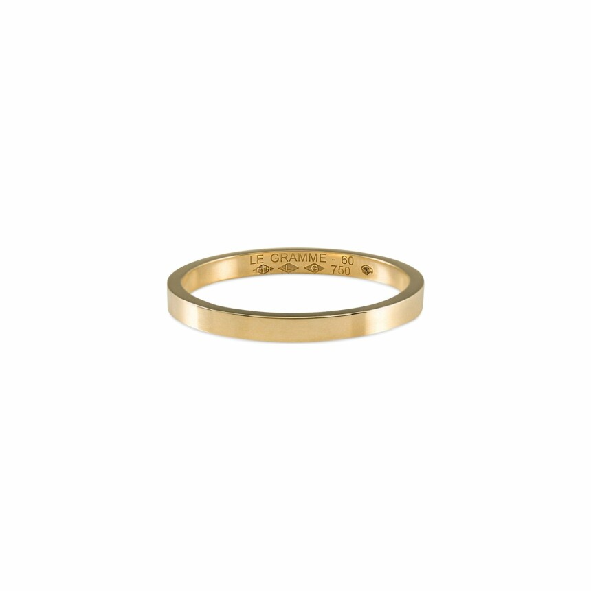 le gramme wedding ring, polished yellow gold, 3 grams