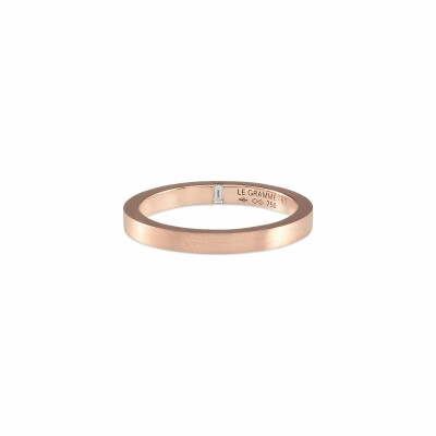 le gramme wedding ring, brushed rose gold, 5 grams