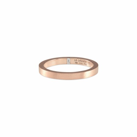 Alliance le gramme en or rose brossé, 5 grammes