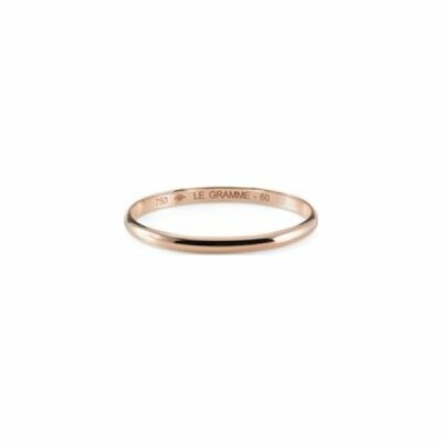 le gramme half-round wedding ring, brushed red gold, 1 gram