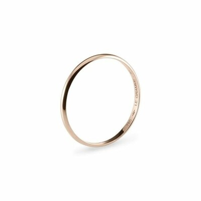 le gramme half-round wedding ring, brushed red gold, 1 gram