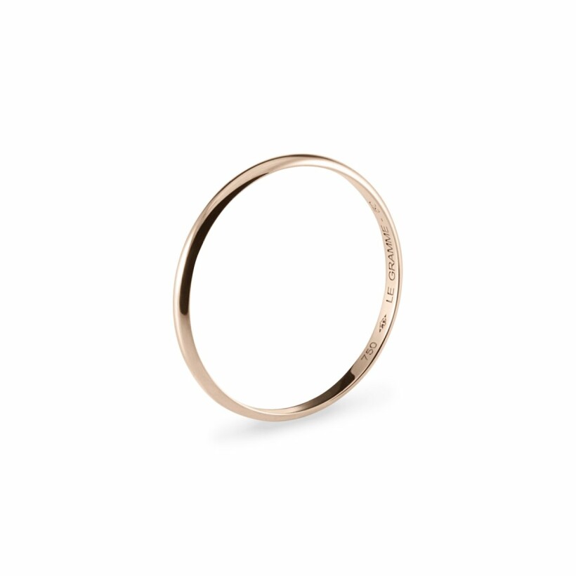 le gramme wedding ring, polished rose gold, 1 gram