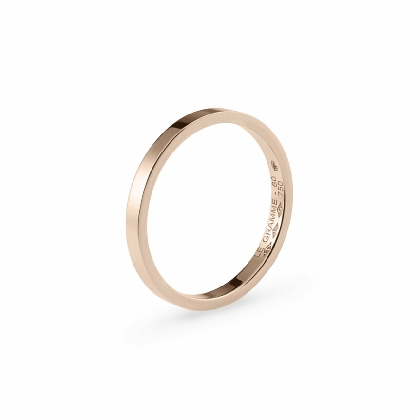 le gramme wedding ring, polished rose gold, 3 grams