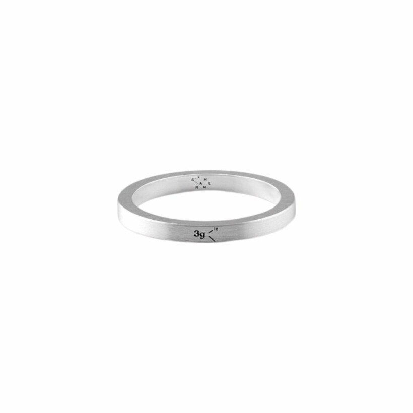 le gramme ribbon ring, brushed silver, 3 grams