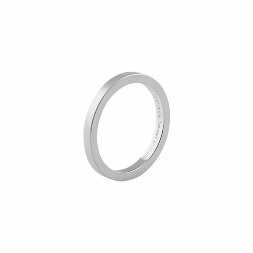le gramme ribbon ring, brushed silver, 3 grams
