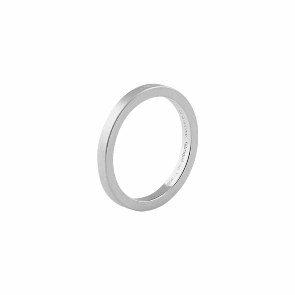 Bague le gramme Ruban en argent brossé, 3 grammes