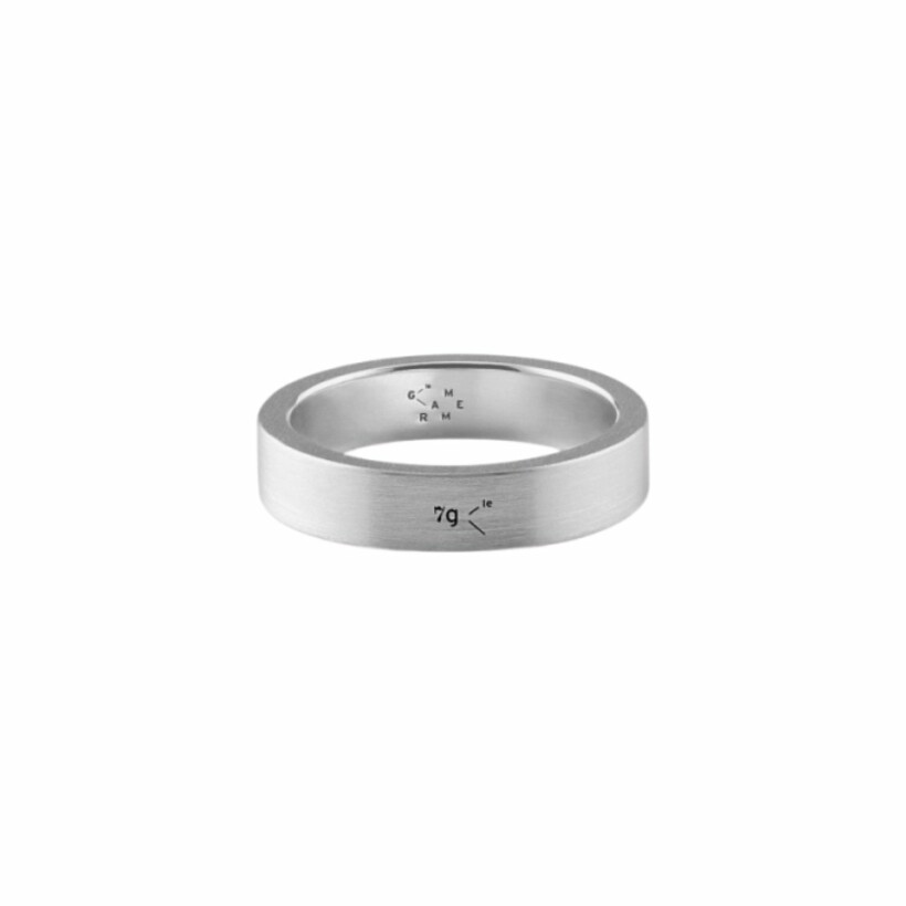 le gramme ribbon ring, brushed silver, 7 grams