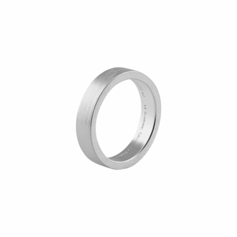 le gramme ribbon ring, brushed silver, 7 grams
