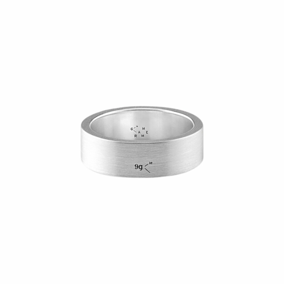 le gramme ribbon ring, brushed silver, 9 grams