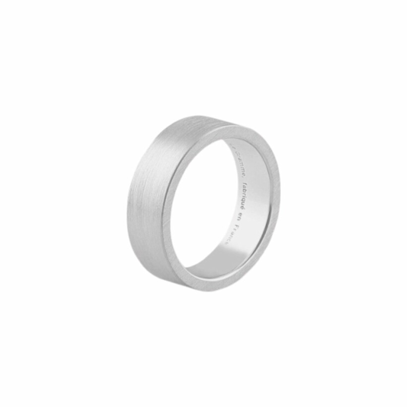 le gramme ribbon ring, brushed silver, 9 grams