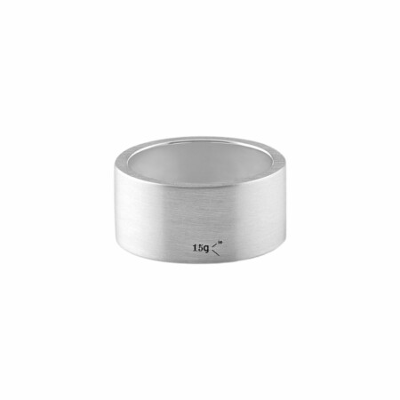 Bague le gramme Ruban en argent brossé, 15 grammes