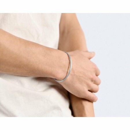 Bracelet le gramme Ruban en argent brossé, 7 grammes