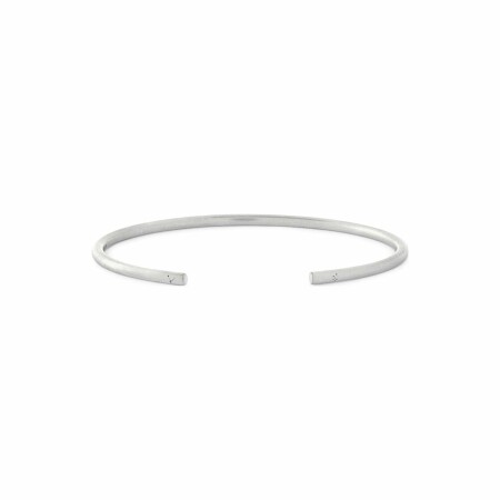 Bracelet jonc le gramme en argent brossé, 7 grammes