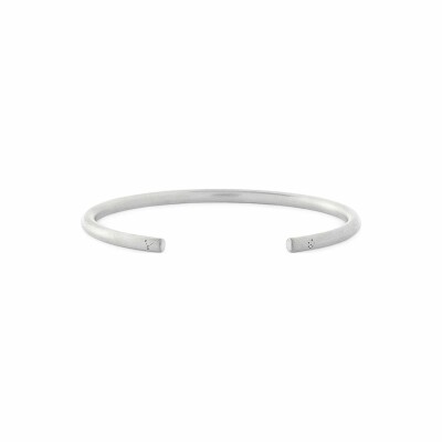 Bracelet jonc le gramme en argent brossé, 15 grammes