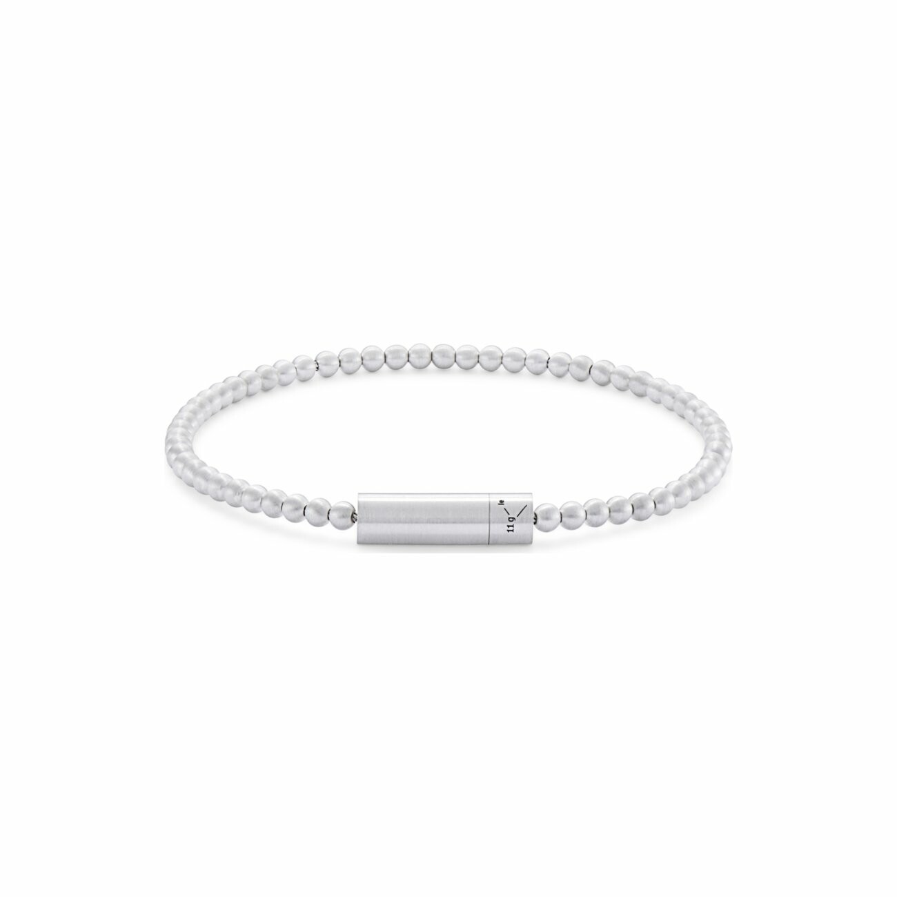 Bracelet le gramme Beads en argent brossé, 11 grammes