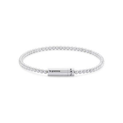 Bracelet le gramme Beads en argent brossé, 11 grammes