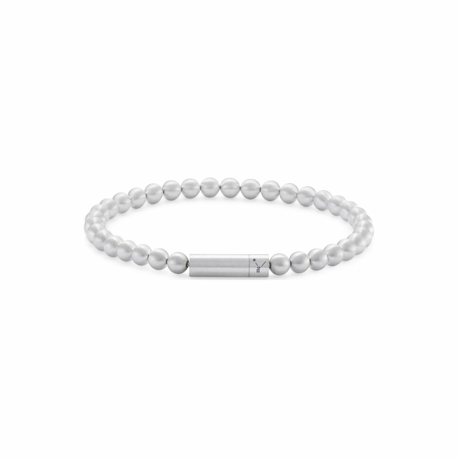 Bracelet le gramme Beads en argent brossé, 25 grammes