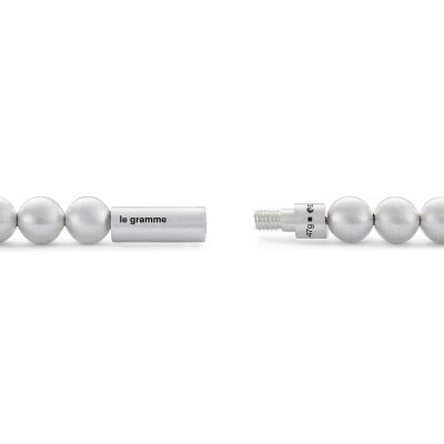 Bracelet le gramme Beads en argent brossé, 47 grammes