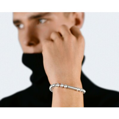 Bracelet le gramme Beads en argent brossé, 47 grammes