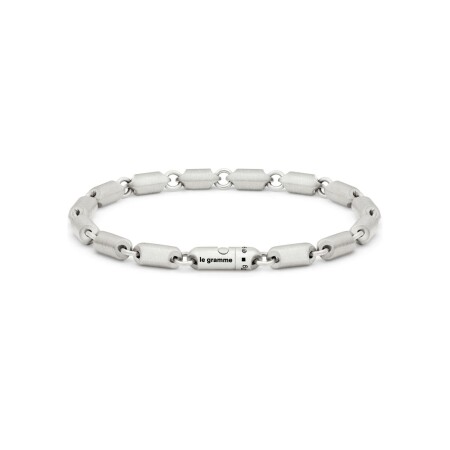 Bracelet Le Gramme Segment en argent brossé, 25 grammes