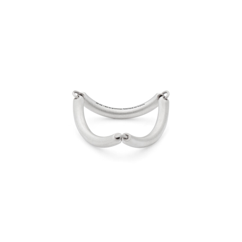 le gramme segment ring, brushed silver, 3 grams