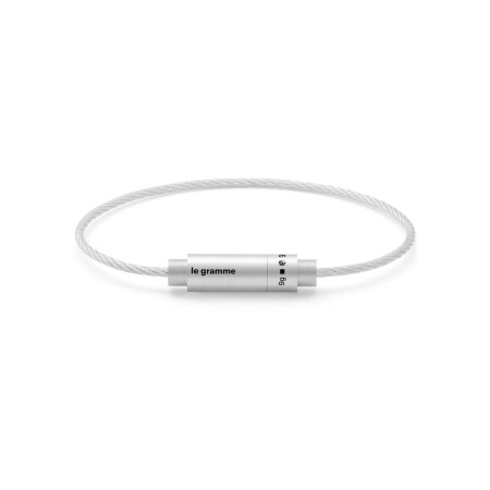 Bracelet le gramme Câble en argent brossé, 9 grammes