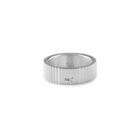 Bague le gramme Ruban en argent poli, 11 grammes