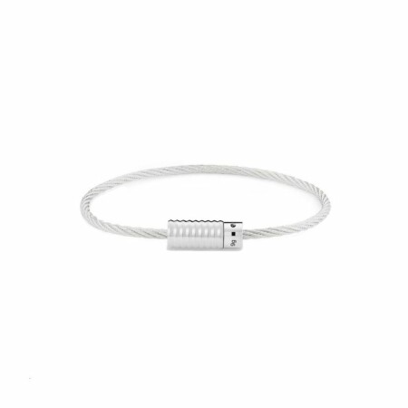 Bracelet le gramme Câble guilloché en argent poli, 9 grammes