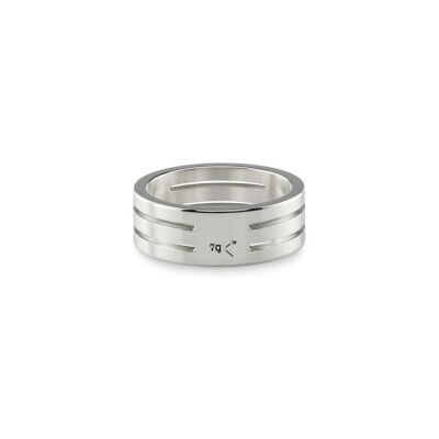 Bague le gramme Ruban en argent poli , 7 grammes
