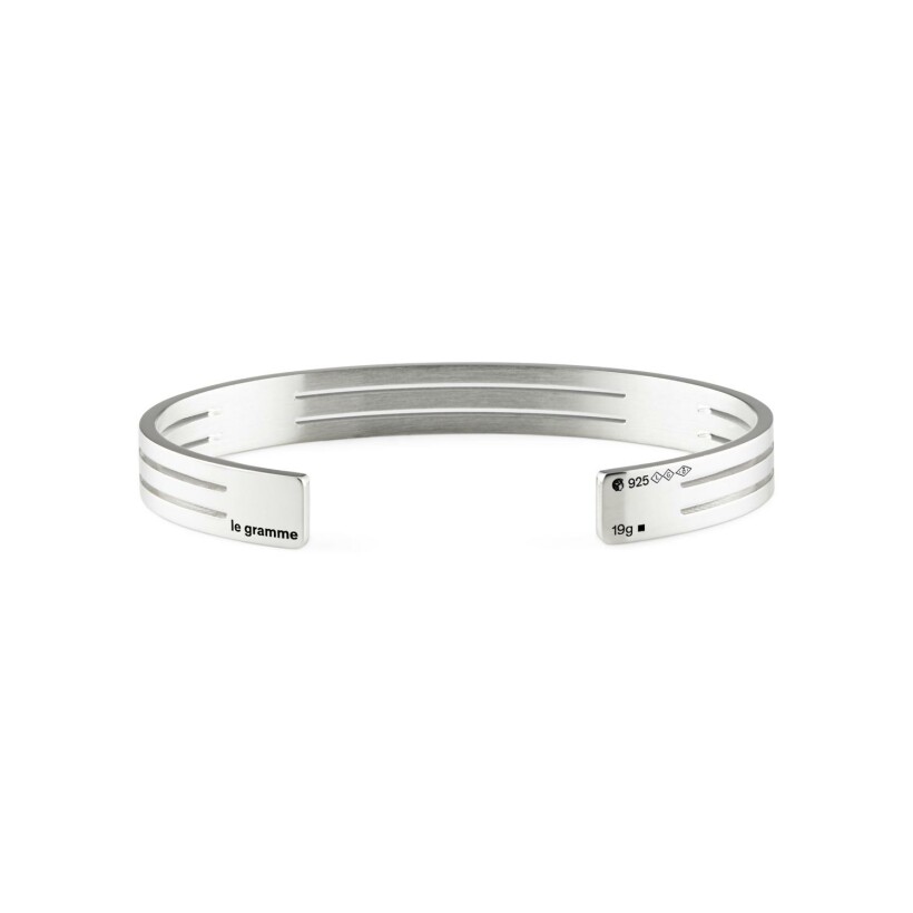 le gramme ribbon bracelet, polished silver, 19 grams