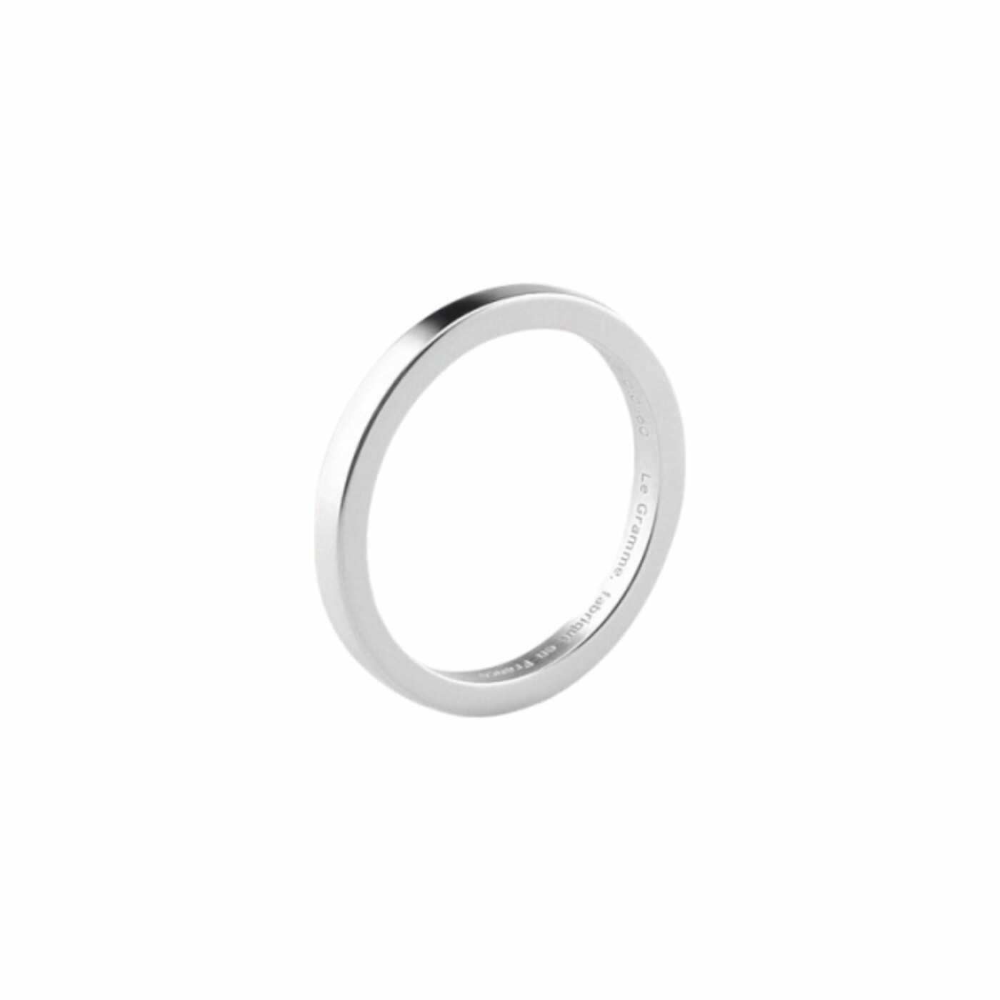 Bague le gramme Ruban en argent poli, 3 grammes