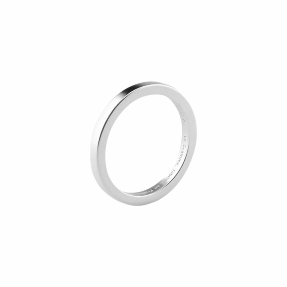 Bague le gramme Ruban en argent poli, 3 grammes