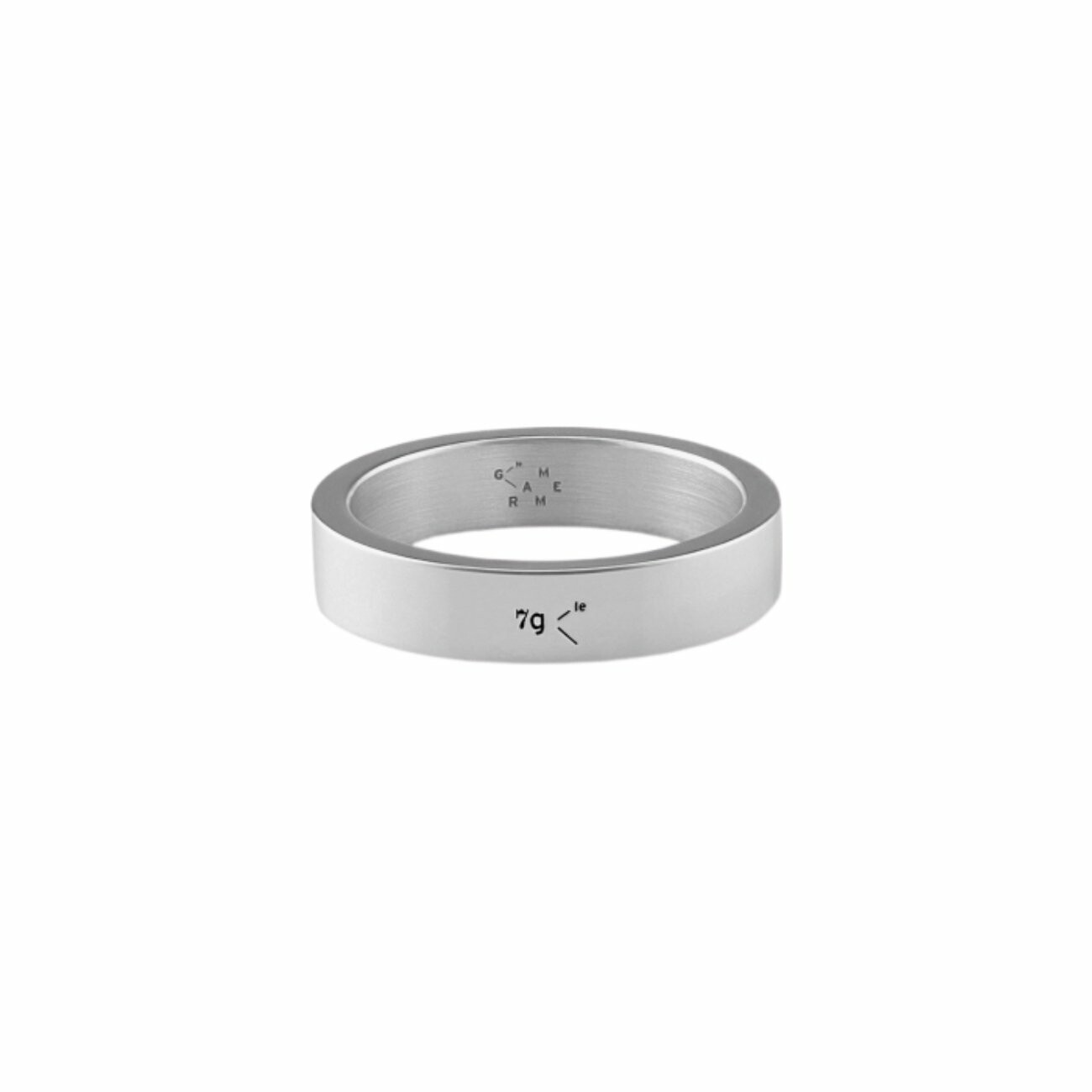 Bague le gramme Ruban en argent poli, 7 grammes