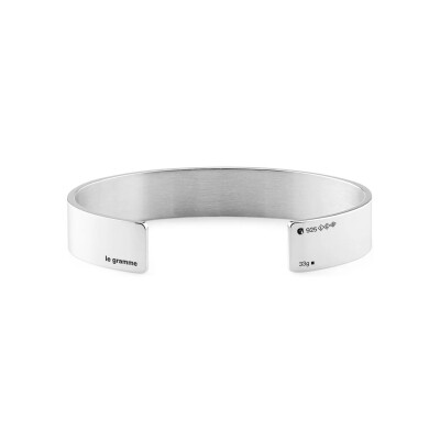 le gramme ribbon bracelet, polished silver, 33 grams
