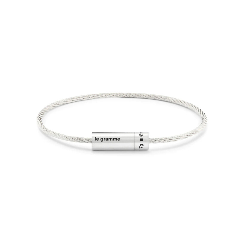 le gramme cable bracelet, polished silver, 7 grams