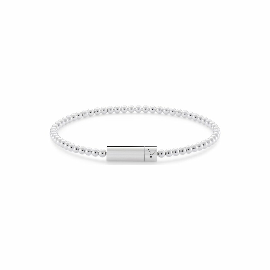le gramme beads bracelet, polished silver, 11 grams