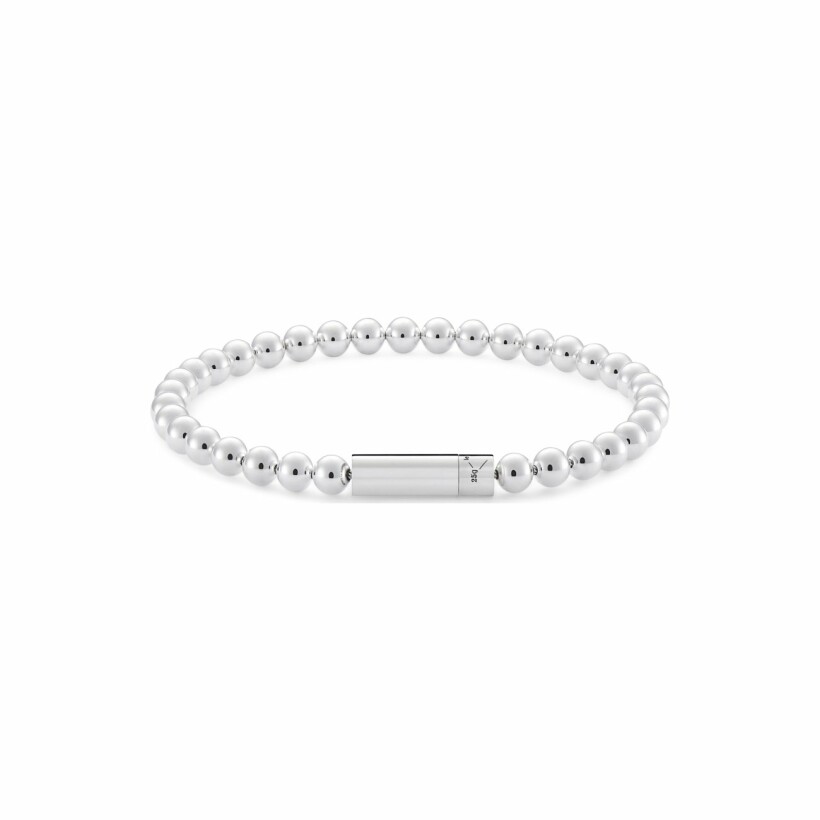 le gramme beads bracelet, polished silver, 25 grams